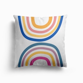 Double Upside Down Rainbow Cushion